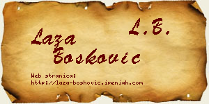 Laza Bošković vizit kartica